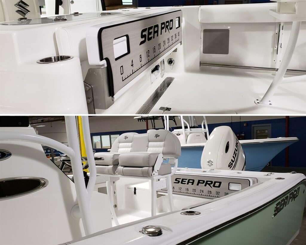 Marine Mat Rear Seat Bolster Pad w/ Ruler Sea Pro Boats