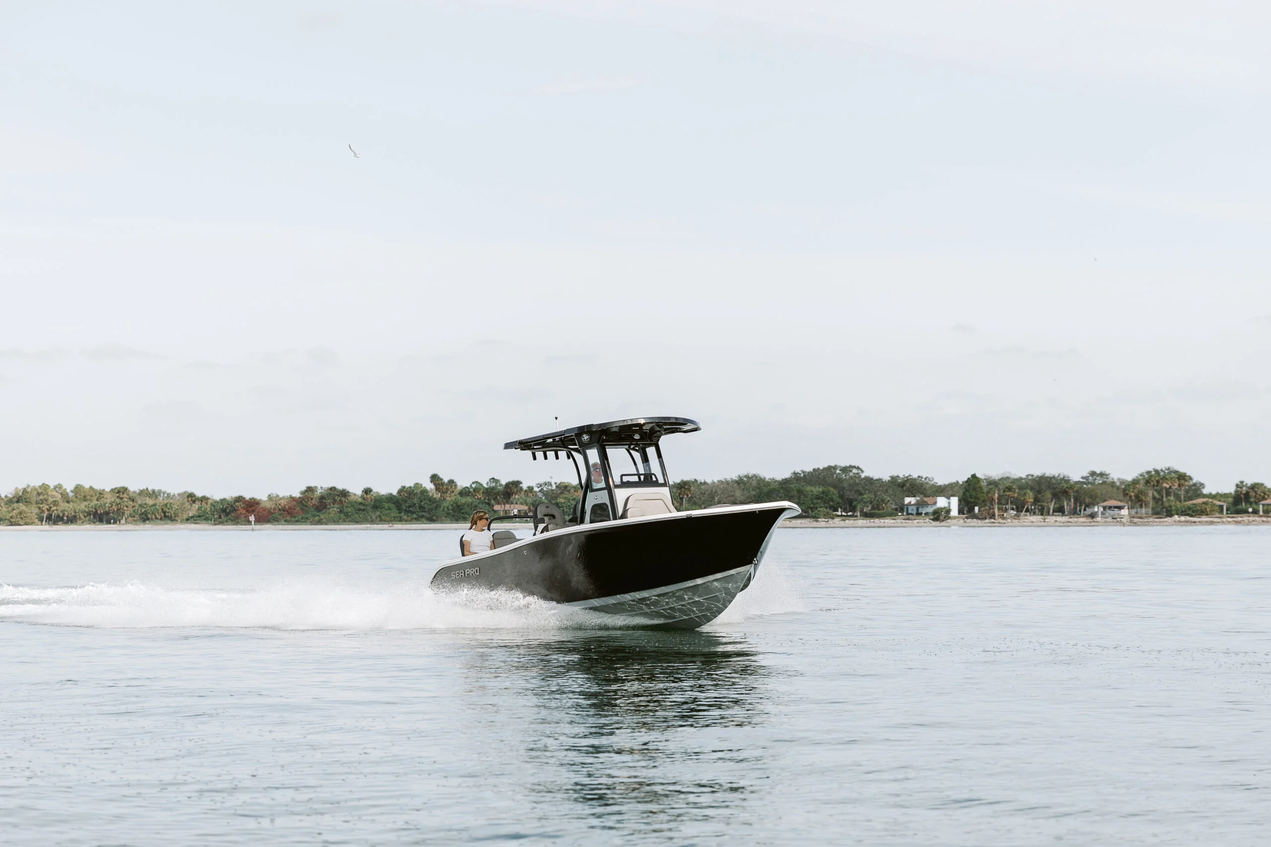 Sea Pro 245 FLX Sandbar Boat on the water