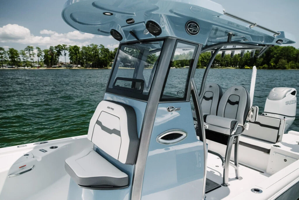 The redesigned 250 Bay console and T-top
